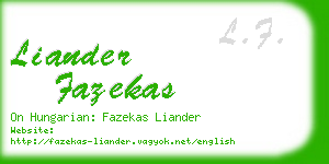 liander fazekas business card